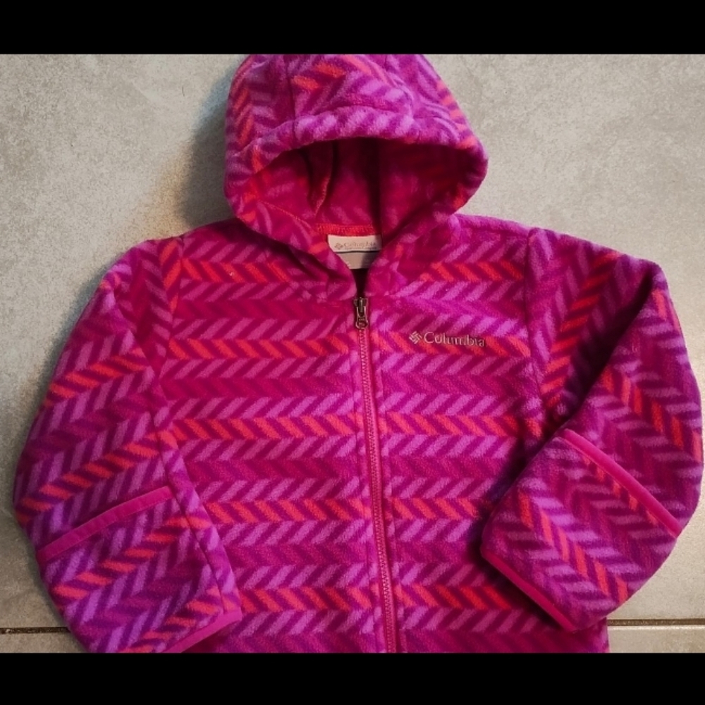 Columbia Kids Fuchsia Chevron One Piece - Picture 2 of 4